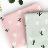 仙人掌圖案布料,可愛,縫紉,被子韓國製造半碼